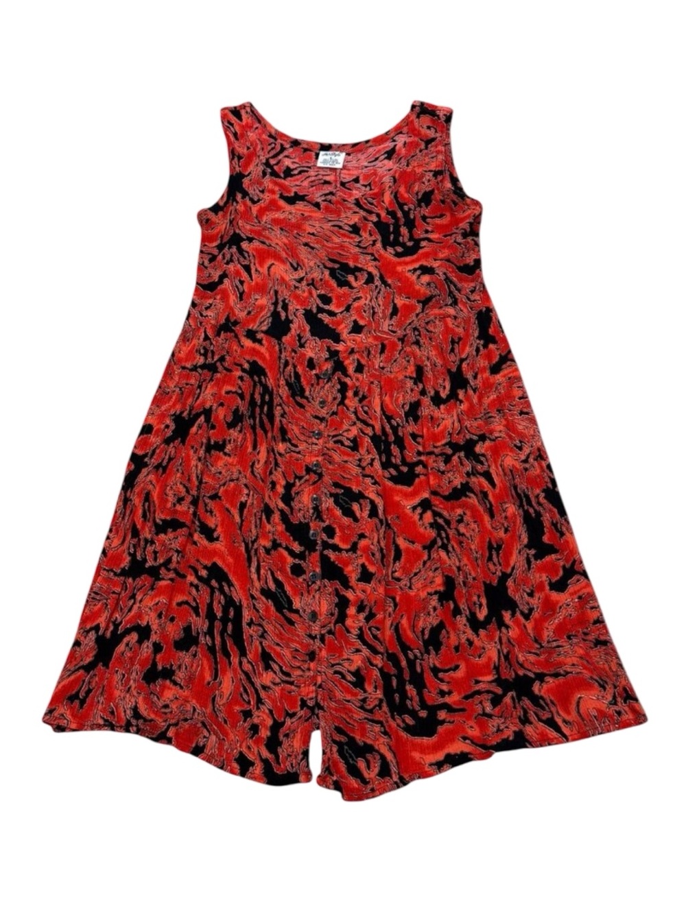 Vintage 1990s Her Style Abstract Rayon Dress